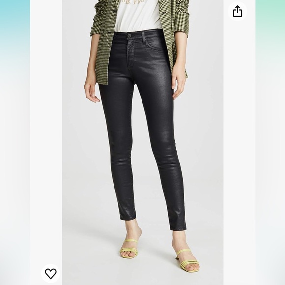 AG Adriano Goldschmied Farrah High-Rise Ankle Faux Leather Skinny Pants size 25 - Picture 3 of 12